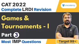 Complete LRDI Revision - Part 3 | Games and Tournaments - I | CAT 2022 | Ronak Shah