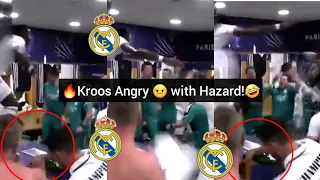 🔥Toni Kroos "Mad" at Eden Hazard for this!😂during Trophy celebrations 🍾