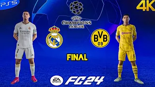 FC 24 - PS5 | Real Madrid vs Dortmund Ft Ronaldo,Bellingham - Champions League Final -(4K 60FPS)