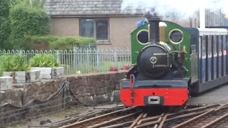 Ravenglass & Eskdale Railway: The R&ER's No.3 'River Irt' was arriving at Ravenglass.