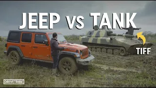 Can a Jeep beat Tiff Needell in a tank? – Off-road race