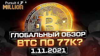 Биткоин прогноз ✖ ОБЗОР 47 КРИПТОВАЛЮТ от 01.11.21 ✖ ТОП альткоины и Биткоин 🎁 РОЗЫГРЫШ $100