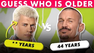 YOU WON'T BELIEVE THEIR AGES! 😲 GUESS THE OLDER WWE WRESTLER STAR! 👴 WWE QUIZ 👀