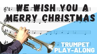 We Wish You a Merry Christmas for Solo Trumpet. Play-Along/Backing Track. Free Music!