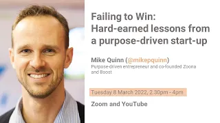 Failing to Win: Hard-earned lessons from a purpose-driven start-up