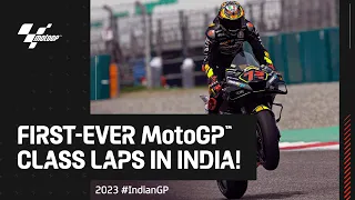 The very first MotoGP™ laps in India! 🚦 | 2023 #IndianGP