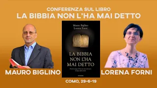 SunStudio - Mauro Biglino-Lorena Forni "The Bible never said it", Como 29-6-19 - Parolario