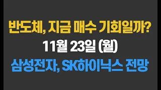 [11월 23일 (월)] 삼성전자, SK하이닉스 주가 전망ㅣ반도체, 지금이 매수 기회일까?ㅣ강한 슈팅이 나온 종목은 수익 실현 하자ㅣ대한항공, 아시아나항공