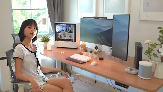 My Desk Setup Tour รีวิวจัดโต๊ะคอมในฝันให้สวยน่าใช้งาน | FIRSTHEP