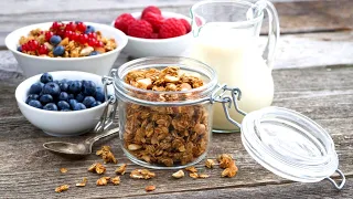 ГРАНОЛА простой рецепт ГРАНОЛЫ из овсянки для ПП завтрака | Granola Recipe