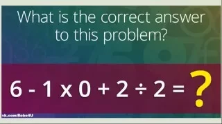 6-1x0+2÷2 = ? - правильный ответ