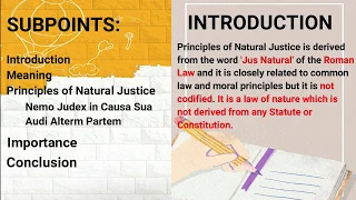 Natural Justice| Principles |