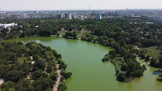 Bucharest Tineretului Park in 4K Drone Fly By with Soothing and Relaxing Music