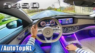 MERCEDES BENZ S CLASS AMG Line S450 LANG 4Matic POV Test Drive AMBIENT LIGHTING by AutoTopNL