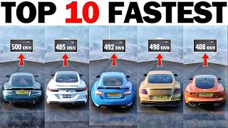 Top 10 Fastest GT Cars in Forza Horizon 5 | EXTREMELY DOWNHILL TOP SPEED BATTLE & JUMP + CRASHING
