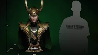 Queen Studios New Loki Avengers 1 Silicon Bust Preview