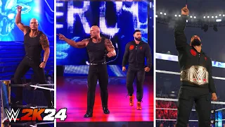 WWE 2K24: *NEW* The Rock 24 & Roman Reigns 24 Entrances, Victory Scenes, And Finishers