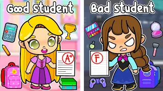 Rapunzel Mother and Daughter But Good Student Vs Bad Student | Princess In Avatar World |Toca Boca