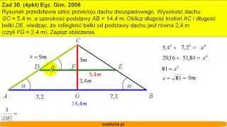 Egzamin gimnazjalny z matematyki 2006 - zad 30 - Matfiz24.pl