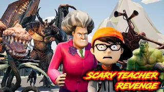 Scary Teacher Revenge from Nick | Nick Hulk Siren Head Team | Scary Teacher Team 3D Animation