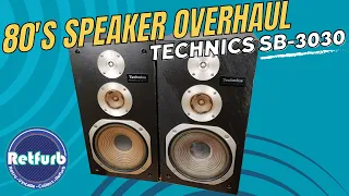 Technics SB-3030 Speaker Overhaul Restoration Repair - Retfurb Vintage Audio