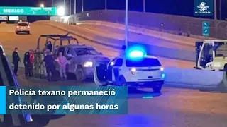 Policía de Texas cruza la frontera y detiene a sujeto en México frente a Guardia Nacional