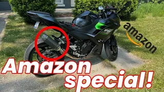 CHEAP Amazon Muffler On The 2023 Kawasaki Ninja 400!