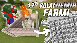 Minecraft Kolay Demir Farmı Zombisiz Öğretici | 1.19/1.20 | Minecraft Demir Farmı nasıl yapılır