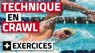 TRAVAIL TECHNIQUE EN CRAWL pour NAGER LE CRAWL PLUS VITE | 7 exercices de natation