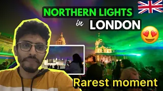 Rarest Phenomenon Aurora Lights❤️ #northernlights #uk #london #croydon