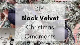 DIY Black Velvet Christmas Ornaments