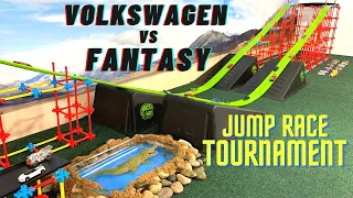 DIECAST CARS RACING | JUMP TOURNAMENT RACE | DAY 4 VOLKSWAGEN