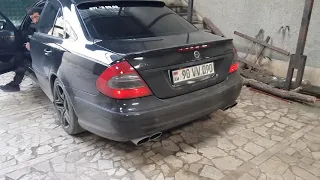 Mersedes E 500 W211 sound .звук выхлопа