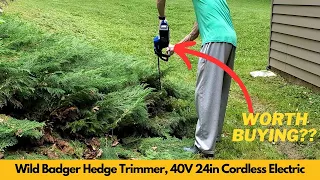 Wild Badger Hedge Trimmer, 40V 24in Cordless Electric Hedge Trimmer | Worth Buying?