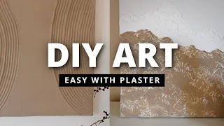 DIY PLASTER WALL ART - 3 Easy Textured Art DIYs