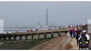 Grain Power Station Chimney Demolition from Queenborough