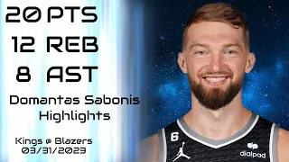 [NBA] Domantas Sabonis Highlights | Kings @ Blazers (03/31/2023) | NBA Regular Season