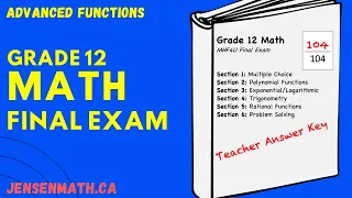 Grade 12 Math Final Exam Solutions | Advanced Functions MHF4U | jensenmath.ca