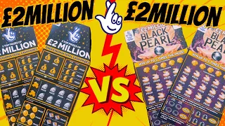 SCARTCH CARD VS CHALLANGE , BLACK PEARL VS BLACK £2MILLION  + A CARRY ON + THE WINNERS REVEAL & MORE