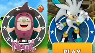 Oddbods Turbo Run Halloween Newt vs Sonic Dash Silver - Android, iOS Gameplay