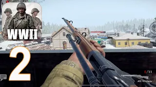 World War Heroes: WW2 FPS - Walkthrough Gameplay part 2 - .405 Winchester(iOS, Android)