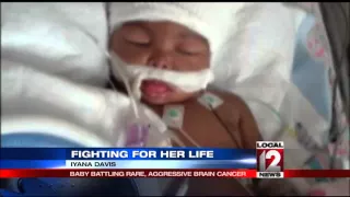 Baby battling rare, aggressive brain cancer