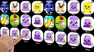 Smolsies, Pug, Moy, Chicken 2, Corgi, My Chiken, My Moy, Moy 5, Moy 4, Moy 3, Moy 2, Moy 6