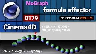 0179. mograph formula effector  in cinema 4d