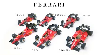 1/20 scale GP car kits : FERRARI 126C2B 126C3 126C4 126C4M 126C4M2
