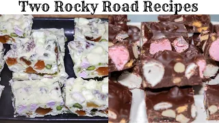 Two Rocky Road Recipes - White & Dark Chocolate