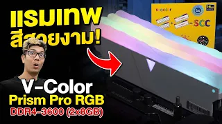 แรม DDR4 สีพาสเทล V-COLOR Prism PRO RGB แสงสวยจัดเต็ม 16GB บัส 3600MHz