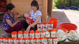 Single mother makes unique chili bamboo shoots - harvests fish to sell at market | Em Tên Toan