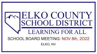 ECSD Board Meeting 11/22/2022