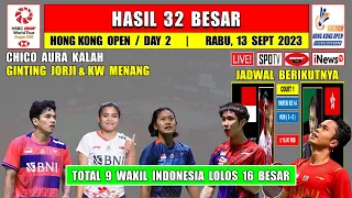 Hasil Hong Kong Open 2023 Hari Ini Day 2 R32 ~ CHICO Kalah ~ JORJI GINTING KW Menang 9 Wakil Ke R16